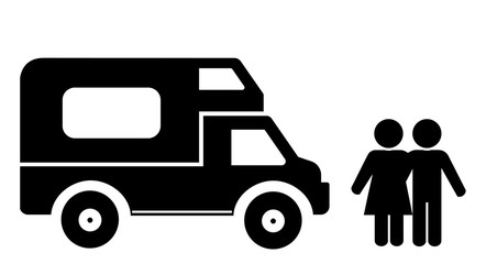 Couple et un camping-car