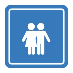 Couple dans un panneau