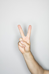 isolated hand gesture