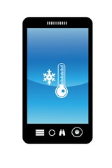Thermomètre froid dans un téléphone mobile