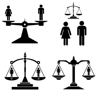 Egalité Homme Femme en 4 icônes