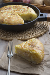 Tortila de patatas (typical food spain)