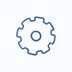 Gear sketch icon.