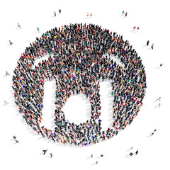 people 3d creative shape