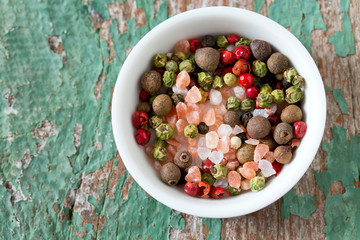 pepper and salt in a bowl