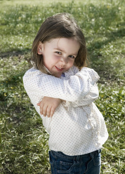 Rowdy girl outside