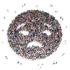 people 3d creative shape