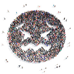 people 3d creative shape