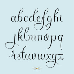 Hand drawn lowercase font