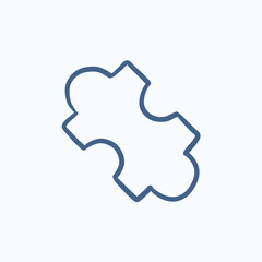 System part sketch icon.