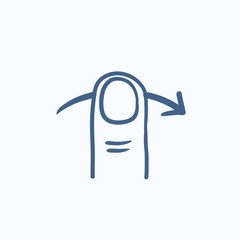 Touch screen gesture sketch icon.