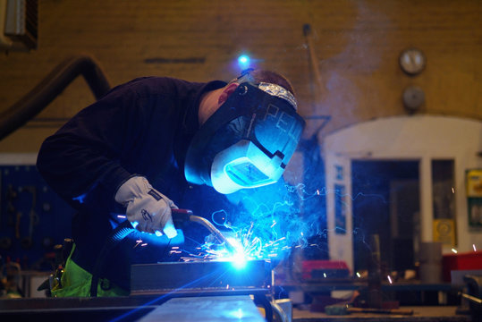 Man welding