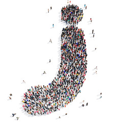 people group letter 3d