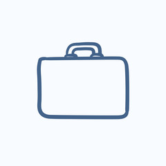 Briefcase sketch icon.