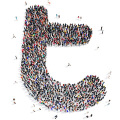 people group letter 3d