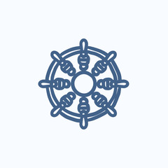 Fototapeta premium Helm sketch icon.