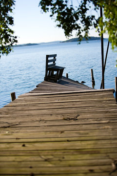 Collapsed jetty