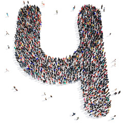 people group letter 3d