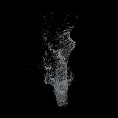 Water splash dark background