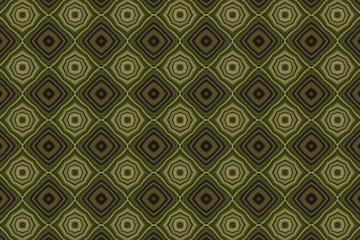 Green ornament with various elements and figures. L
