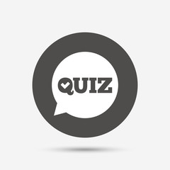 Quiz sign icon. Questions and answers game.