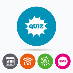 Quiz sign icon. Questions and answers game.