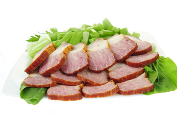 Bacon isolated on a white background