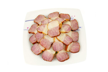 Bacon isolated on a white background