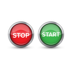 button vector icons stop and start