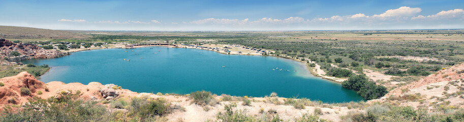 Naklejka premium Bottomless Lakes State Park, Roswell, New Mexico, US. View from