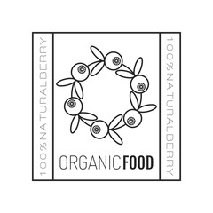 Organic food. Logo, badge, label for healthy eating