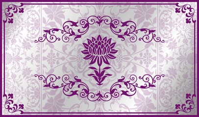 water lily, wedding card design, royal India