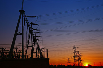 Pole and tower of high voltage