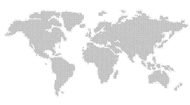Vector Round Dotted World Map © Sergey Toropov