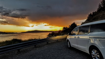 Van sunset