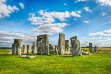 Cercles muraux Monument historique Stonehenge avec ciel bleu