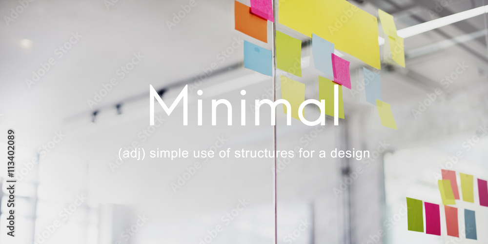 Poster minimal simplicity easiness minimalist simple concept