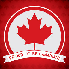 Scatter Canada Day maple leaf card in vector format.