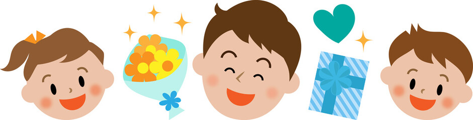 父の日　アイコン　セット