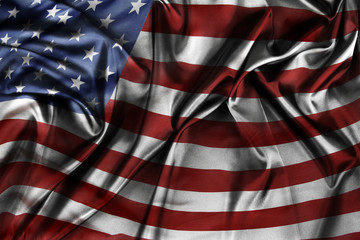 Rippled grunge American flag stars and stripes