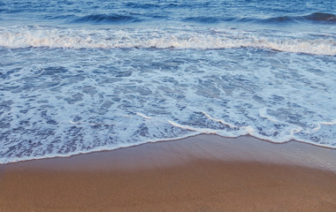 Sea Ocean Water and Sand with Copy Space