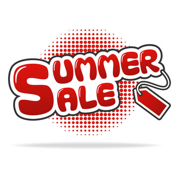 red summer sale vector font design
