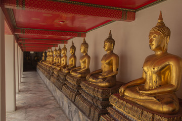 terrace buddha at wat po,thailand
