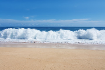 Wave Sky and Sand background