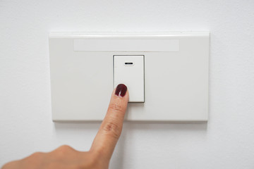 Turn the light switch off to save energy