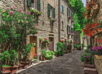 Fototapeta na wymiar typical Italian street