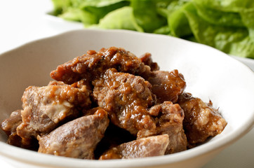 豚タンの味噌焼き