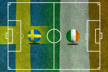 Soccer Euro 2016 ( Football ) Sweden and Ireland.