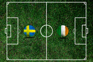 Soccer Euro 2016 ( Football ) Sweden and Ireland.
