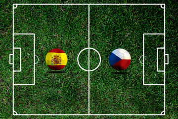 Soccer Euro 2016 ( Football )  Span and  Czech.